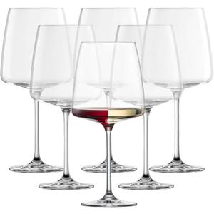 ZWIESEL GLAS Sensa Burgundy Red Glass (Set of 6), Glasses for Red and White Liquor, Dishwasher-Safe Tritan Crystal Glasses, Made in Germany (24 Ounce)