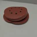 5 Inch 8Hole Hook and Loop Sanding Discs Sandpaper Red Round 220 Grits Sandpaper for Random Orbital Sander (220 Grit 52Pack)
