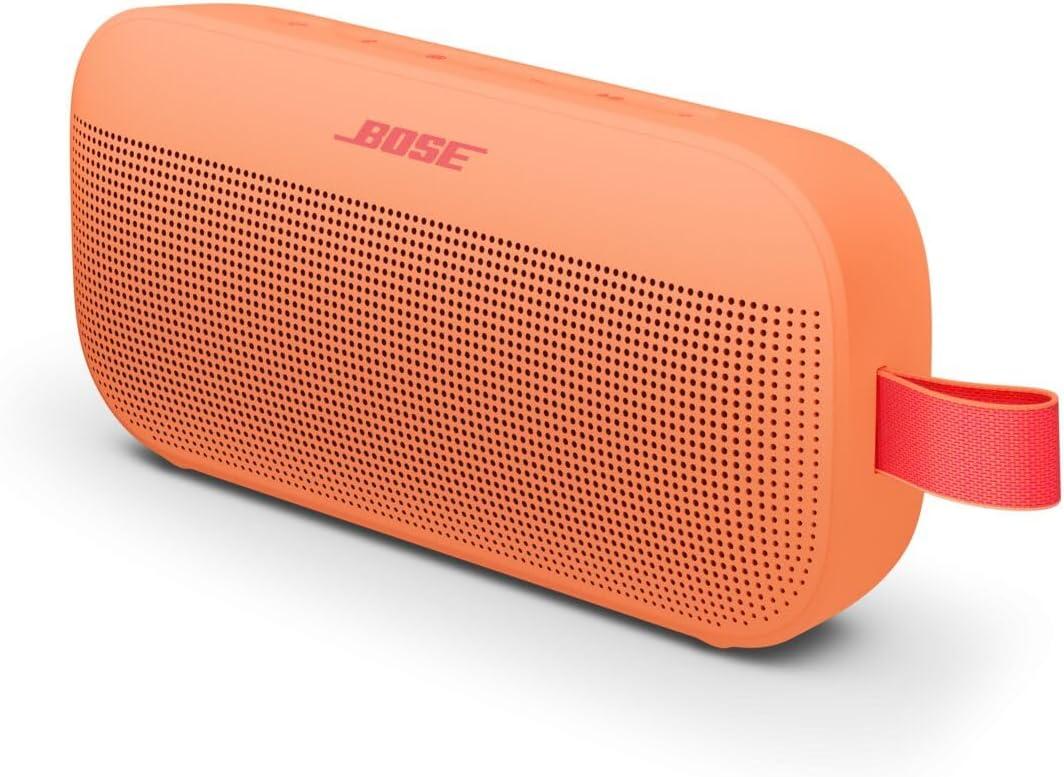 Bose SoundLink Flex Bluetooth Speaker (2nd Gen) - Portable Outdoor Speaker with Hi-Fi Audio, Waterproof and Dustproof, USB-C, Up to 12 Hours Battery Life, Sunset Peach - Limited Edition Color