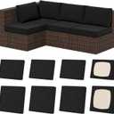 8Pcs Stretch Patio Cushion Covers, Outdoor Couch & Sofa Replacement Slipcovers for Patio Furniture Cushion Covers, Washable Reusable Furniture Protector