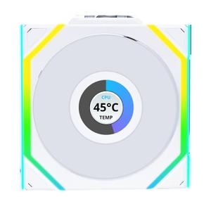 Lian Li UNI FAN SL Wireless LCD PC Fan 120mm RGB  Reverse Blade Gaming PC Fan White | PWM Fan - 40 ARGB LEDs - up to 1,900 RPM - Slot-in System - High Airflow - Low Vibration - Quiet