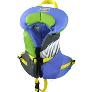 Stohlquist Child Life Jacket, US Coast Guard Approved, Type III Life Vest (30-50 lbs) for Kids and Children, Support Collar with Grab Handle, Fully Adjustable PFD for Pools, Lakes and Boating (Blue/Green)