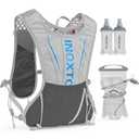 IX INOXTO Running Hydration Vest for Men Women, 3L Water Backpack for Trail, Marathon and Hiking (Grey Blue-1.5L/250ML)