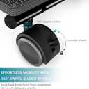 Under Bed Shoe Storage with Wheels, Set of 2, Fit 12 Pairs, Dorm Room Essentials, Shoe Organizer Under Bed Solution with Clear Window, Breathable, Shoe Organizer for Closet (black)