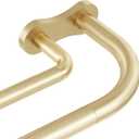 Gold Double Curtain Rod, Wrap Around Blackout Dual Curtain Rods for Windows 48 to 84 inch, Adjustable Heavy Duty Curved Spliced Room Darkening Double Rods, All Metal, Aluminium Bracket (36"-88")