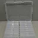 novelinks Transparent 4" x 6" Photo Organizers and Photo Storage Box with Handle, 16 Inner Photo Cases, Portable Picture Organizers & Photo Storage Containers (Clear)