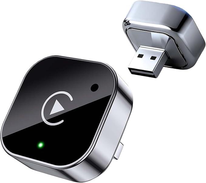 2025 Upgraded Wireless CarPlay Adapter for iPhone＆Android, Mini Wired to Wireless Adapter for CarPlay ＆Android Auto, Plug and Play, Stable Connection & No Latency