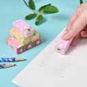 18 Pack Fruit Rabbit Jelly Erasers for Kids, Kawaii School Supplies Prize Gifts Party Favors