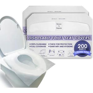 SoNeat Disposable Toilet Seat Cover- 1000 Sheets of XL Half-Fold Flushable Paper Toilet Seat Covers for Commercial, Public Restrooms, Travel Essentials, & Potty Training, 4 Packs of 250