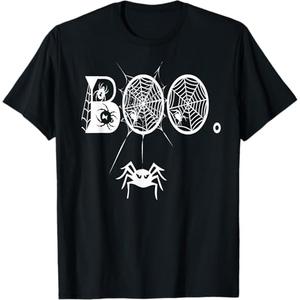 Boo Spiders Tshirt Creepy Halloween Spiders Costume Gift T-Shirt L