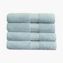 1888 Mills 4 Pack Premium Bath Towel Set, True Classics Premium Cotton Blend, Super Soft and Highly Absorbent Bath Towels for Bathroom, Hotels, Spa and Gym, Blue