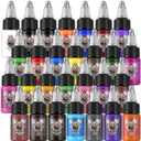 Hawink Tattoo Ink Set 1/2 oz (15ml) 28 Colors Pigment Kit Tattoo Supplies TI203-15-28