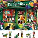 MINIWAN 500 Piece Puzzles for Adults - Relaxing Pet Shop Puzzles for Adults 500 Pieces | Challenging Family Activity Jigsaw Puzzle| Great for Fun & Leisure (Finished Size: 23 x 15 inches)