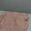 Eytino Plus Size Dresses for Women Summer Ruffle Cap Sleeve Lace V Neck Embroidery Eyelet A Line Dress (2X, Pink)