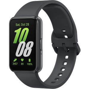 SAMSUNG Galaxy FIT 3 [2025, 40MM] 1.6" AMOLED Display | IP68 Water Resistant | 14 Days Battery Life | 100+ Watchfaces | 100+ Exercise Modes | International Model (Fast Charger Bundle, Black)