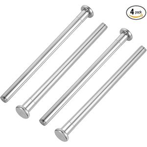 4 Pcs Door Hinge Pins, 3.5 Inches Hinge Mailbox Pin for Interior Door Security Replacement Outlet Stainless Steel Bushing Repair Kit for Repair and Replacement, Silver