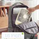 Warmco 10000mAh Portable Travel Fan 7-inch, Up to 24H Runtime, Ultra-thin Quiet Rechargeable Battery Powered Desk Fan with Digital Display for Camping, Office, Bedroom, Cruise Essentials