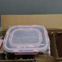 VERONES 10Pack Glass Meal Prep Containers, Airtight Glass Lunch Containers,Stackable Food Storage Containers Set with Lids,Exclusive of BPA, for Microwave,Oven, Freezer&Dishwasher Friendly,Pink