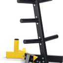 CAP Barbell Olympic Plate Tree Storage Rack, Multiple Colors (Yellow)