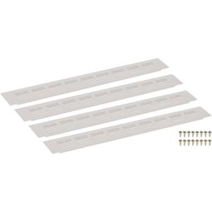 uxcell 4Pcs Rectangle Ventilation Grille Aluminum Alloy Mesh Air Vent Covers, 400x50mm