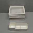 DASITON Makeup Organizer for Vanity with 2 Drawers, Stackable Cosmetic Organizer with Makeup Brush Holder, Plastic Bathroom Organizer Skincare Storage for Brushes, Eyeshadow, Lotions, Lipstick (White)