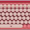 Logitech POP Mechanical Wireless Keyboard with Customizable Emoji Keys, Durable Compact Design, Bluetooth or USB Connectivity, Multi-Device, OS Compatible - Heartbreaker Rose