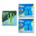 Inflatable vest blue 2 set and cactus rings toss game