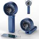 Handheld Fan, Portable Fan, 4000mAh Rechargeable Personal Fan, 180° Foldable Mini Desk Fan with 6 Wind Speed, LCD Digital Display, Lanyard as Neck Fan, Ultra Quiet, Pocket Size for Indoor Outdoor