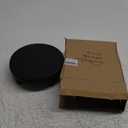 Farmhouse Beaded Wood Tray Risers for Display, 7.6 Wooden Decorative Tray for Kitchen Home Decor, Display Pedestal Stand for Countertop, Black Round Wood Riser for Soap Dish