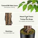 5ft Ficus Artificial Trees with Natural Curved Trunks, 60" Tall Lush Faux Tree for Home Decor Indoor, Green Lifelike Fake Ficus Tree Artificial Plants