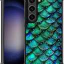 Goodsprout Compatible with Samsung Galaxy S23 Case,Green Mermaid Scales Amazing Pattern Design Shockproof Anti-Scratch Hard PC Back Case for Samsung Galaxy S23