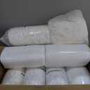Outdoor Chair Cushions Set of 4, Waterproof Backrest and Deep Seat Cushion Set for Patio Furniture, Outdoor Sofa Replacement Cushions with Removable Cover, 24 x 24 Inch, Cream