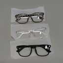 Gaoye Stylish Blue Light Glasses for Woman - Computer Glasses up to 99% Blue Light Blocking - Lightweight Frames - 3 pack (A1 Matte Black+leopard+transparent)