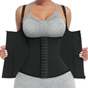 FeelinGirl Waist Trainer for Women Corset Vest Body Shaper Cincher Trimmer Tank Top Sport Girdle with Steel Bones, 3xl, Black