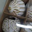 Christmas Ball Ornaments Set, 16ct 80mm Elegant White and Gold Assorted Xmas Tree Ball Ornaments, Shatterproof Christmas Tree Hanging Ornaments for Xmas Decoration