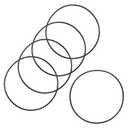 M METERXITY 5-Pcak Nitrile Rubber O-Rings, 152mm ID, 160mm OD, 4mm Width, Metric Sealing Washer Gasket for Automotive Machine Plumbing/Faucet/Air or Gas Connections, Resists Oil and Heat