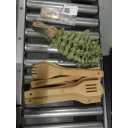 Bamboo Kitchen Utensils, 6 pcs Nonstick Spatula Tools with Handles, Heat Resistant Spatula Set, Non-stick Cooking Utensil, Premium Wooden Spoon Sets, Table Cover Decor