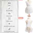 TONY HOBY Dog Party Dress, Dog Sundress with Sparkling White Petals, Pet Dress Clothes for Small Dogs (White, XL)