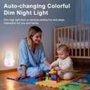 Plug In Negative Ion Air Purifier, with Colorful Night Light, with One Replacement Filter, for Home, Kitchen, Bathroom, Toilet