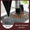 Mibao Front Door Mat Indoor Outdoor Entrance, Dirt Trapping Waterproof All-Season, All-Weather Doormat, Non-Slip Durable Natural Rubber Low Profile Easy Clean Patio Entrance Mat, 36" x 24", Grey