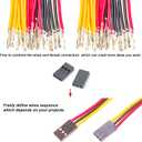 Dupont 2.54mm Wire Male to Female Dupont Connector and 22AWG Pre-Crimped Cable, Single Row 1/2/3/4/5/6/7/8/9/10P JST Connector with Length of 10/30/50/100cm Dupont Wire (5Pcs MF 3P-10CM)