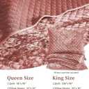 Luxury Soft Velvet Quilt Set King Size - Lightweight Velvet Bedding Set for All Season, Oversized Bedspread Coverlet Comforter Set with 2 Pillow Shams, Pink, Diamond (King/Cal.King (106" x 96"))