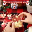 36 Pieces Forest Animal Wooden Ornaments Christmas Animal Wood Hanging Ornaments Woodland Animals Christmas Tree Decorations with Hanging Rope for Christmas Home DIY Crafts Party Supplies, 6 Styles