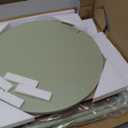 VASAGLE LILEA Collection - Small Round Side End Table, Modern Nightstand with Fabric Basket, Laurel Green and Cream White ULET223C69