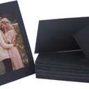 50 Pack Standing Paper Picture Frames 4x6,Cardboard Photo Frame with Easel,Paper Photo Frame Cards,Gallery Frames Bulk For Mother's Day Father's Day Graduation Birthday Wedding Classroom Craft DIY,Black