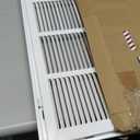 HVAC Premium 8 x 6 Duct Opening Steel Return Air Filter Grille, for 1-inch Filter, Removable Door, Flat Stamped HVAC Vent Cover Grille, Outer Dimensions 10.5 x 8.5