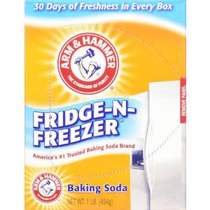 Arm & Hammer Fridge-N-Freezer Baking Soda Odor Absorber, 14 Ounces (Pack of 2)