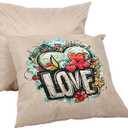 H-E Linen 3D Sublimation Blank Pillow Case DTF Fashion Cushion Pillowcase Cover for Heat Press Printing and DTF Printing Throw Pillow Covers (10pcs/Pack)