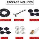 5/16" Transmission Oil Cooler Kit, 8 Pass Ultra-Cool Tube and Fin Cooler Kit Universal Aluminium Alloy Black