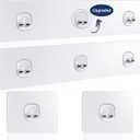 Shower Caddy Adhesive Replacement, 4 Pack Strong Adhesive Shower Hooks, Water-Proof Shower Adhesive Strips, No Drilling for Corner Shelf Basket, Bathroom Storage Shelves and Kitchen Racks